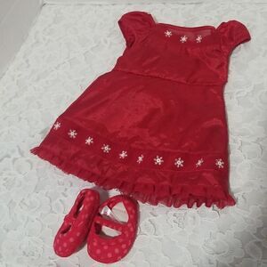 American Girl Doll Scarlet and Snow Dress 2008 Christmas